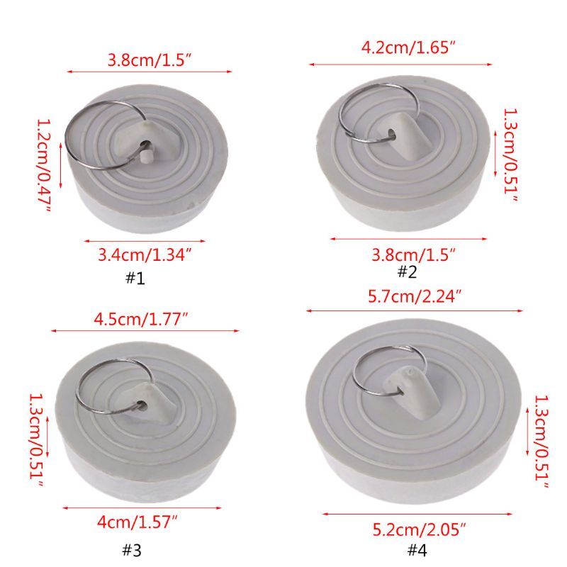 Rubber Sink Drain Stopper Plug With Hanging Ring For Bathtub Kitchen Bathroom DropShipping