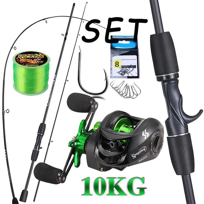 SOUGAYILANG FIBER KARBON JORAN PANCING 1.8M REEL PANCING 7.2:1 GR REEL BC GAGANG KIRI/KANAN 10KG