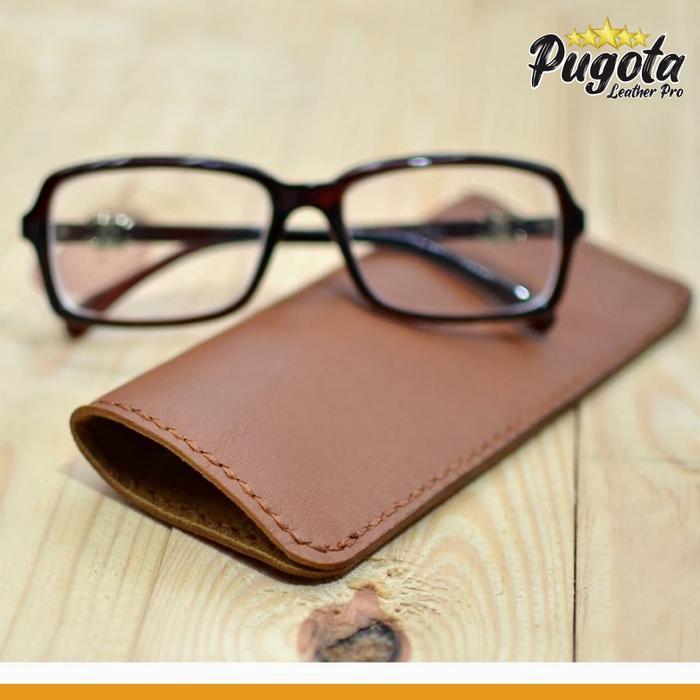 SARUNG TEMPAT KCAMATA KULIT LEATHER POUCH EYEGLASSES SARUNG KACAMATA TEMPAT KACAMATA