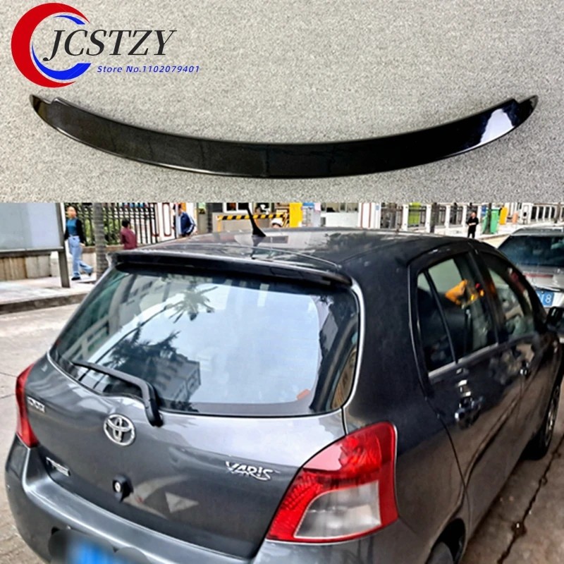 For Yaris Spoiler Abs Material Car Rear Wing Primer Color Rear Spoiler Press The Tail For Toyota