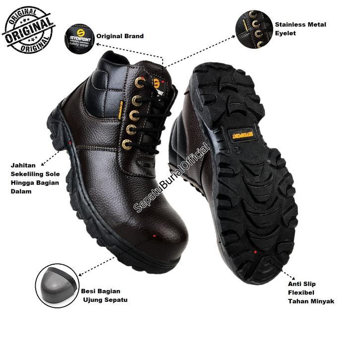 SAFETY Sepatu Safety Boots Pria Wanita Septy Shoes Original Proyek Lapangan 4