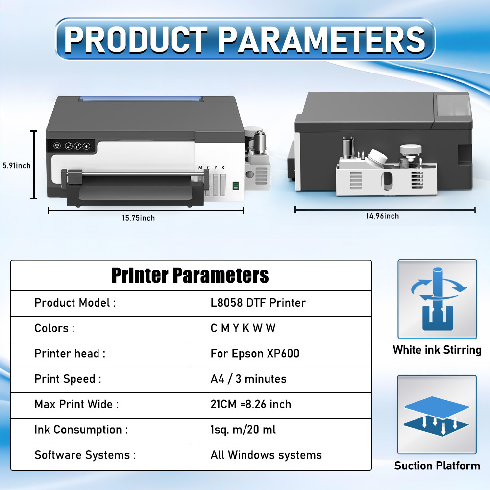 Colorsun A4 DTF Printer Machine For Epson XP600 Impressora a4 dtf printers Direct to Film Printer
