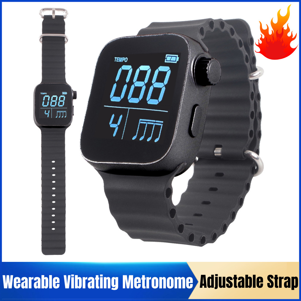 Diskon Wearable Metronome Vibrating Metronome Multi-function Music Instruments Metronome Adjustable 