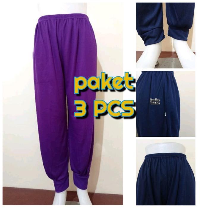 5PCS Celana Legging Panjang Dalaman Gamis ALADIN Jumbo Melar Polos Wanita Dewasa Bahan Kaos