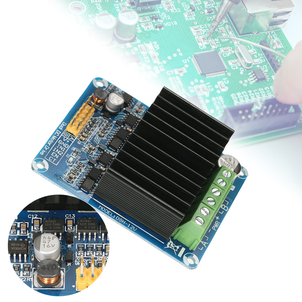 Dual Channel Reversible PWM Speed Control Motor H Bridge DC Motor Speed Reversible Controller Driver