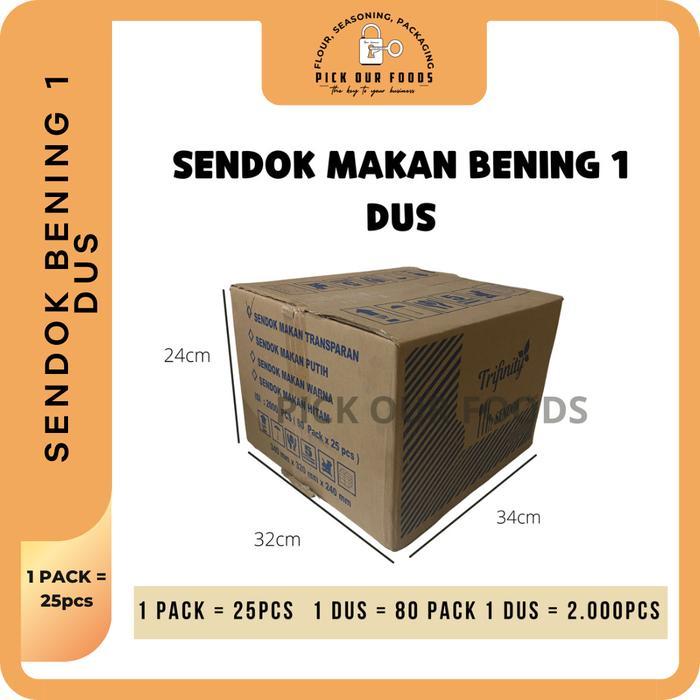 Sendok Makan Bening Sendok Makan Hitam 1 Dus Sendok Makan Plastik