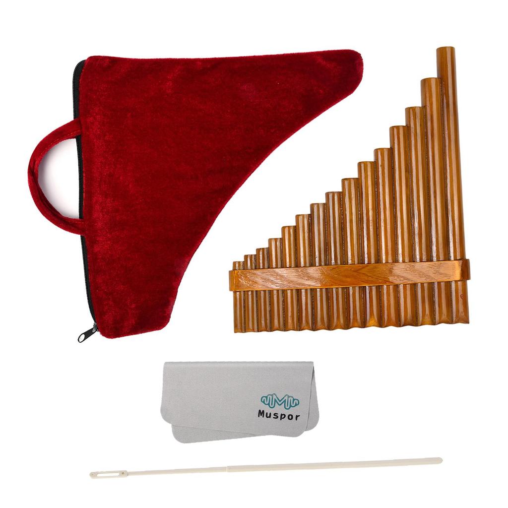 Pan Pipes Flute key 1 Set Woodwind Curved Peruvian Tube Romanian Panpipe Bamboo Flute Set Flute for