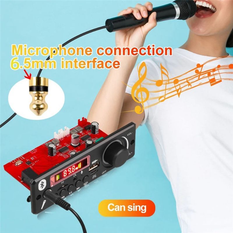 5.0 DIY MP3 Decoder Board 12V MP3 Player Car FM Radio Module TF USB Mic Record (A)-AT70