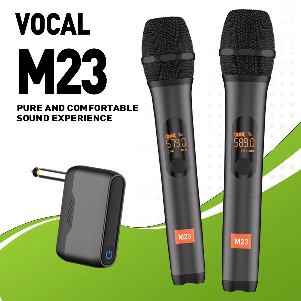 Wireless Microphone M23-4 UHF Recording Universal Karaoke Mic With Lithium Battery Receiver For