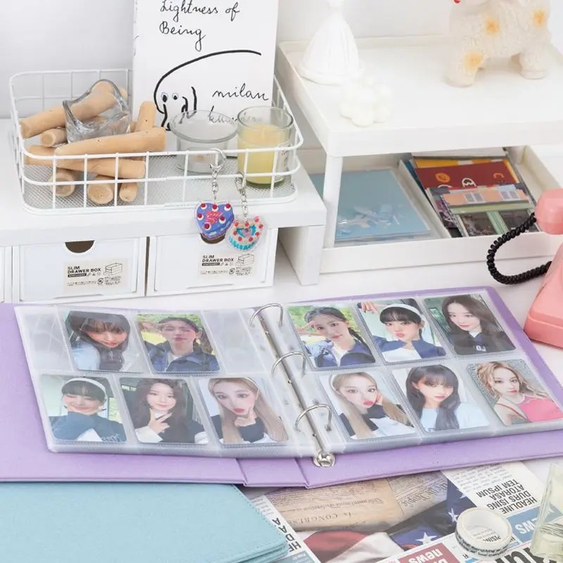 5 slots / 6grid Photo Album Kpop Binder Wide A5 Photocard Holder D Ring 3inch Photo Card Collect