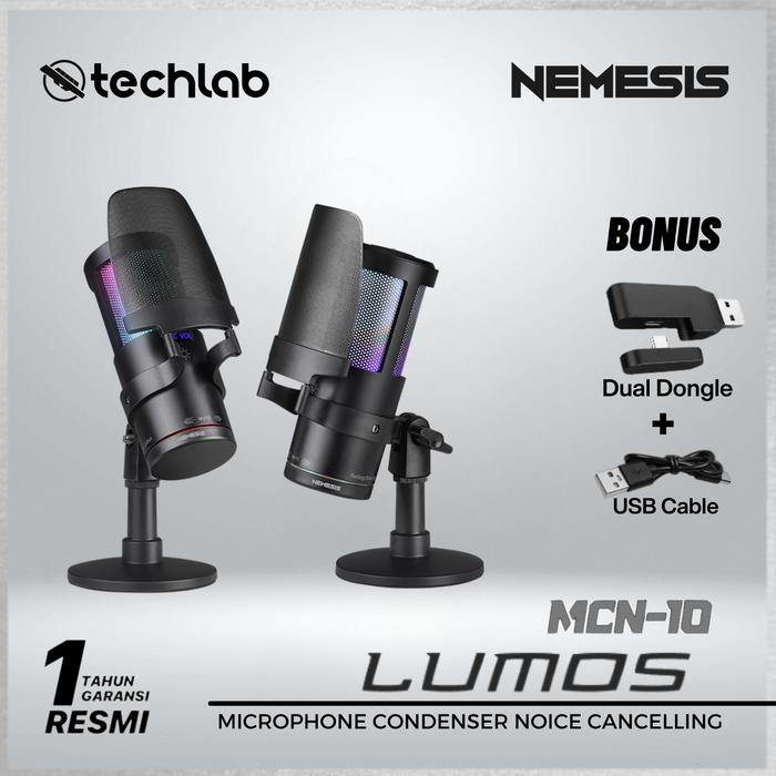NYK Nemesis Lumos MCN-10 Microphone Mic Condenser RGB with Noise Cancelling / NYK MCN-10 Lumos / NYK