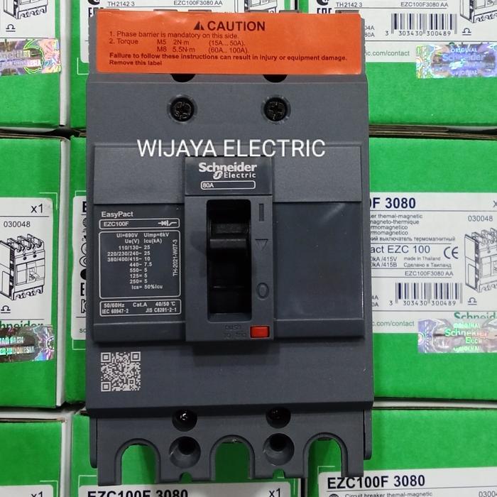 Schneider Ezc100F 3080 Mccb 3P 80A Schneider