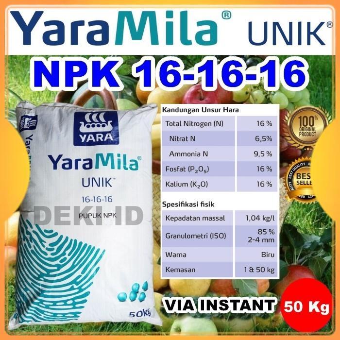 YaraMila Unik 50 Kg Via Instant Pupuk NPK 16 Yara Mila Tanaman