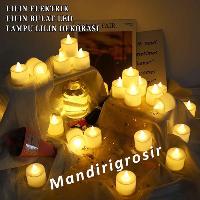 Lilin Bulat Led* Lilin Elektrik* Lampu Lilin Dekorasi* Lilin Lampu