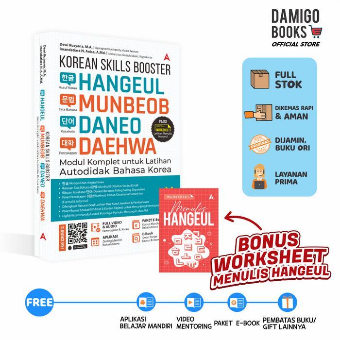 BUKU Belajar Bahasa KOREA Terlengkap dan Terbaru - Korean Skills Booster