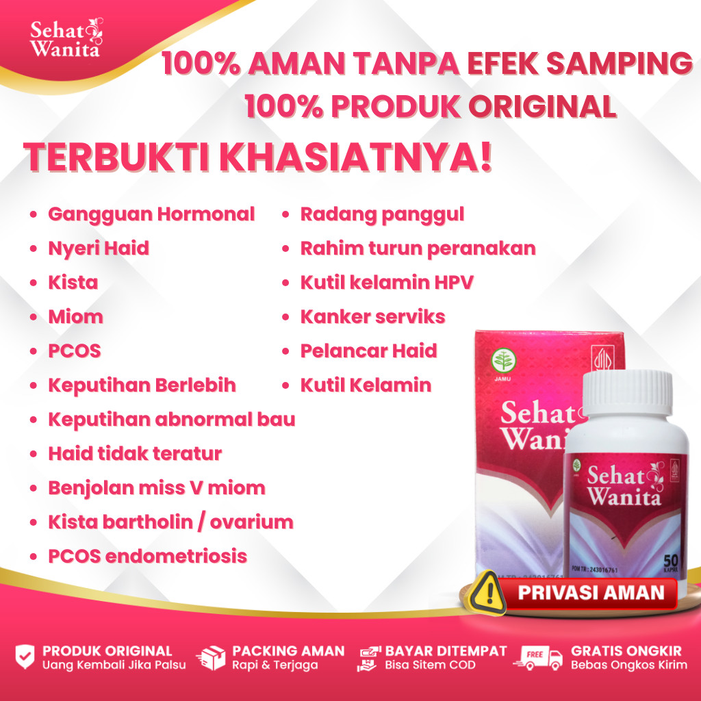 Kapsul Sehat Wanita Obat Telat Dateng Bulan Telat Menstruasi Isi 50 Kapsul
