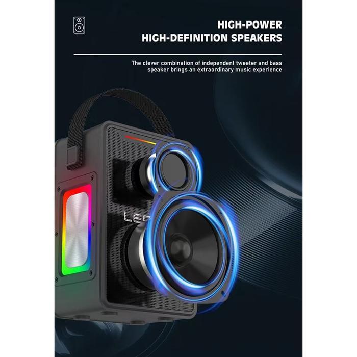 1511856 LENYES S857 150W KTV Wireless Speaker + Microphone Karaoke Bluetooth 5.3 Portable RGB Light