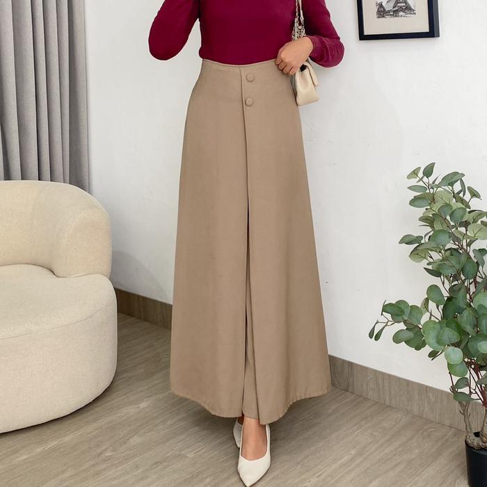 Diva Kulot Celana Kulot Lebar Wanita Celana Lebar Kancing Depan