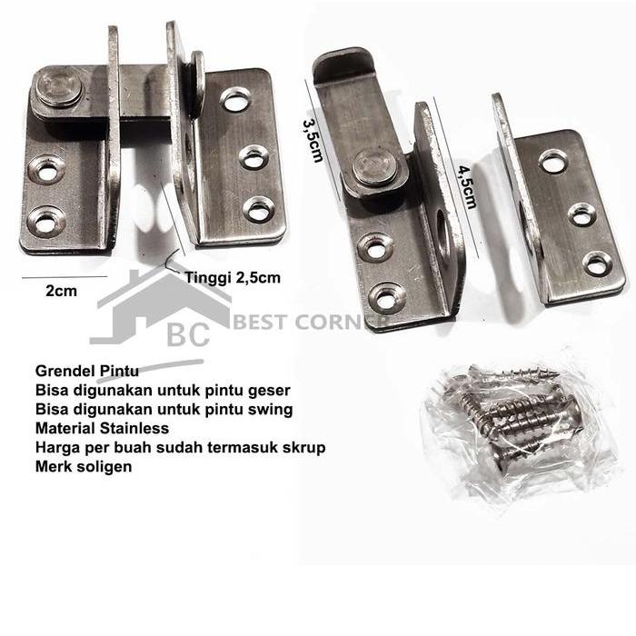 Grendel Pintu Geser / Slot Pintu / Pengaman Kunci Pintu geser / swing