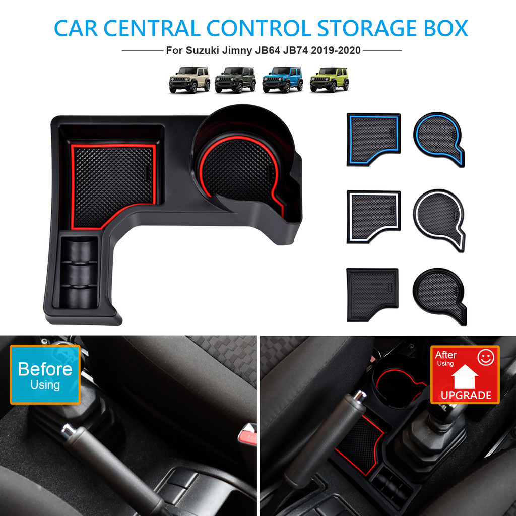 Stowing Tidying Car Gear Shift Storage Box Organizer Tray Cup Holder For Suzuki Jimny 2019 2020 2021