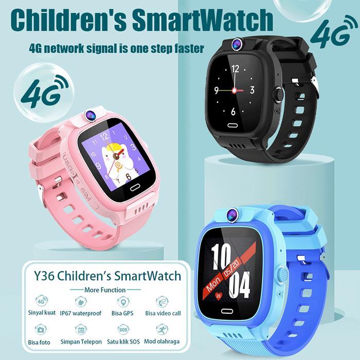 Mayy 4G Anti Air Jam Tangan Anak 4G Video Call Telepon - Anak Gps Digital Smartwatch Anak