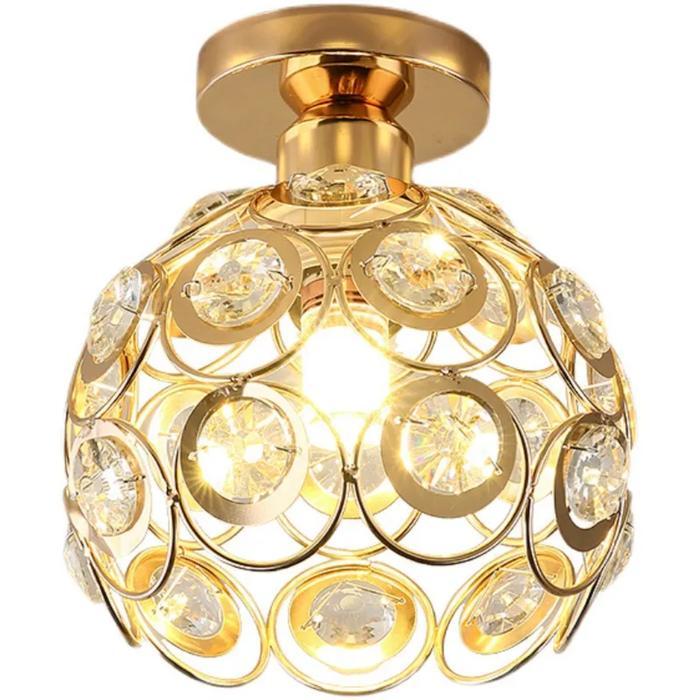 LAMPU HIAS PLAFON BUNGA LANGIT LANGIT / LAMPU PLAFON MEWAH / LAMPU PLAFON KRISTAL Hitam Gold