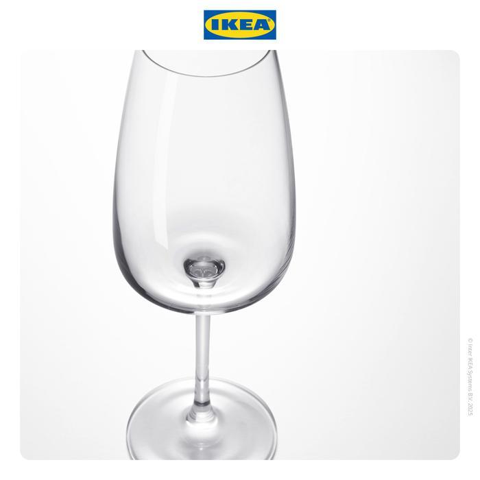 Ikea Dyrgrip Gelas Kaca Bening Untuk Wine 42Cl Peralatan Makan Putih Tbk