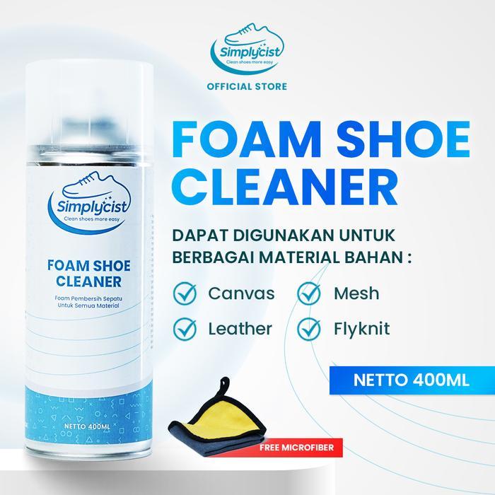 Simplycist Foam Shoee Cleaner - Pembersih Sepatu Instan Tanpa Air - Foam Pembersih Sepatu - Foam