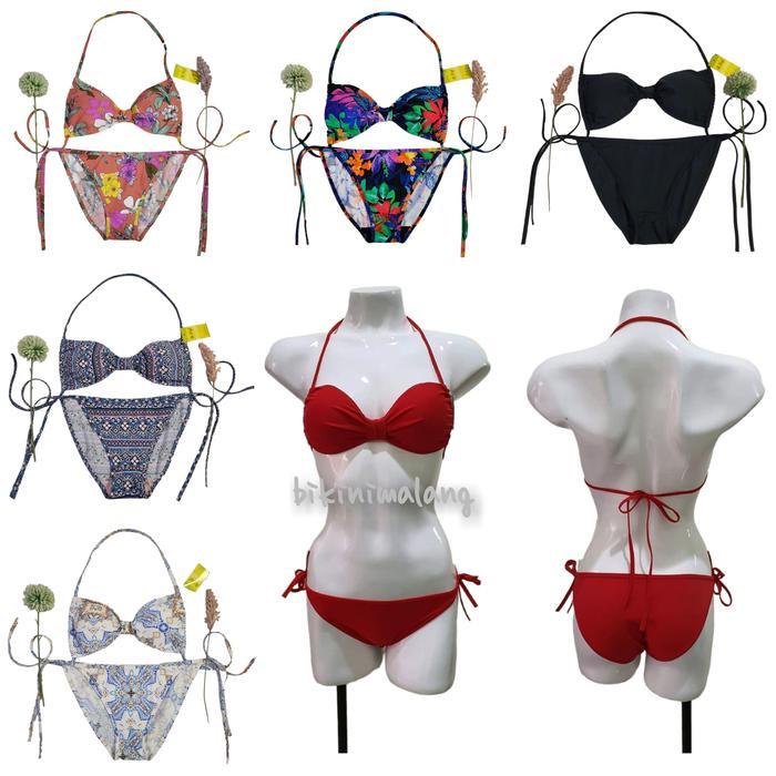 Set Bikini BF007 Tali samping two piece sexy Swimsuit Bikini sexy Wanita Swimwear