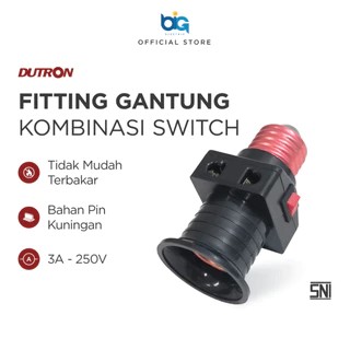 DUTRON Fitting Lampu Kombinasi + Saklar / Fitting Gantung Kombinasi Switch