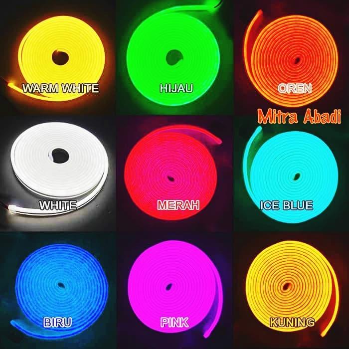 "New" Lampu LED Neon Flex LED Strip Flexible METERAN DC 12V IP65 WATERPROOF