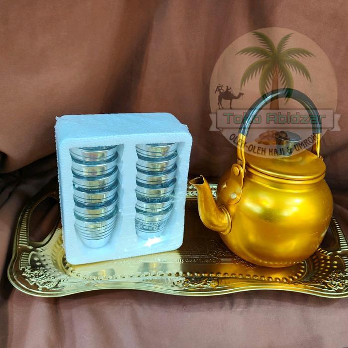 SATU SET SOUVENIR LENGKAP TEKO GELAS NAMPAN