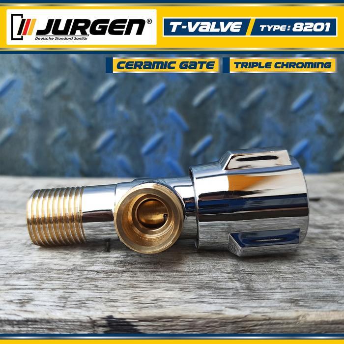 Toto - Stop Kran Wc Cabang 1/2" / Keran T Shower Kloset Jet Shower (Kuningan)