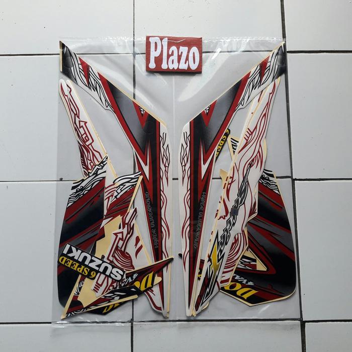 Striping Motor Satria Fu 150 2011 Putih-Hitam