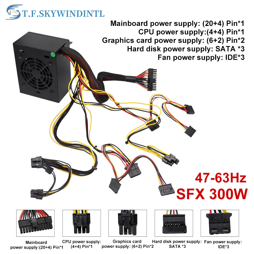 ONLY 220V 250W 300W 350W 400W PC power supply Power Source SFX PSU For Computer Mini Case PC HTPC