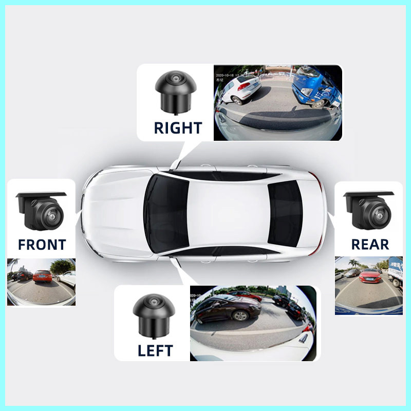 3D 360 Camera for Android Car Radio Built-in 360APP Model Car 360view Bird's Eye View System 4