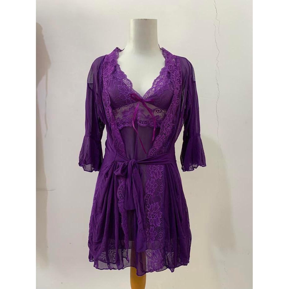 Sorella - {Exos} Set Baju Tidur Wanita Fit Panjang 1109