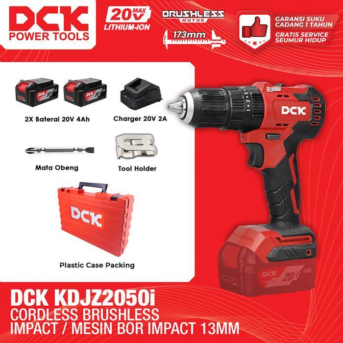 Krisbow Modern - Dck Cordless Brushless Impact Drill / Mesin Bor Impact Torsi / Mesin Bor Tembok