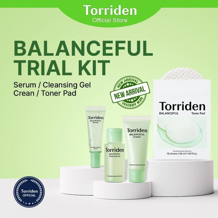 Torriden Official Balanceful Skincare Trial Kit (4 Steps) I Kulit Sensitif & Acne Prone I Set Untuk