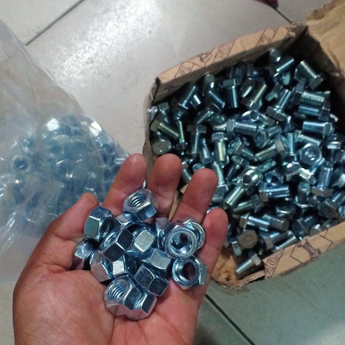 * baut mur m12x20 putih/BMP m12x20.baut hex 12x20
