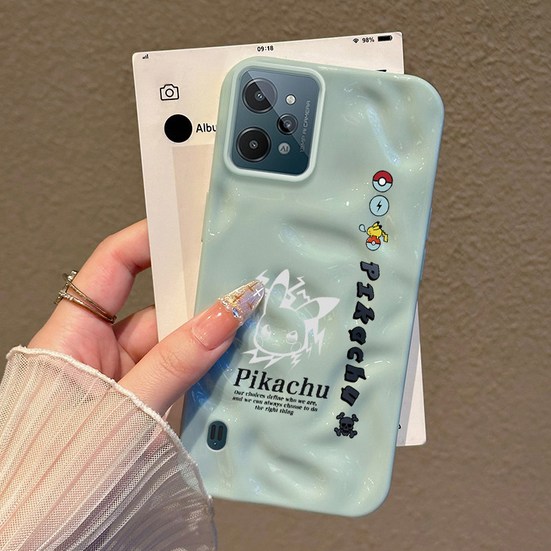 Casing Hp Untuk Realme C31 Case Casing HP Softcase Silikon ponsel Anti-sidik jari Pola meteorit jatu