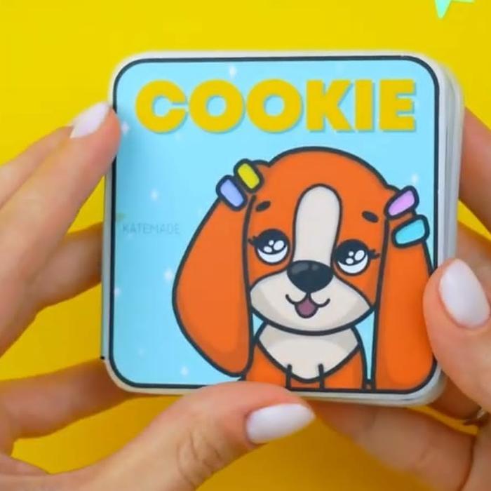 paper doll house book little dog cookie mainan edukasi - dirakit