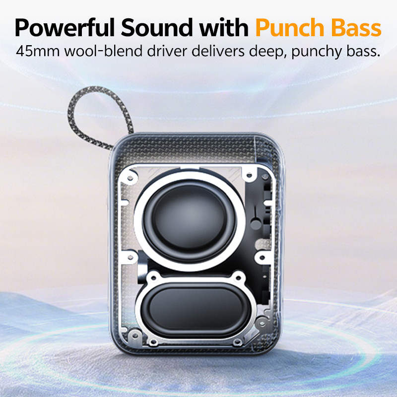 QCY SP2 Mini Speaker Bluetooth 5.3 Wireless Deep Bass HIFI Sound Box Portable RGB Light Speaker IP67