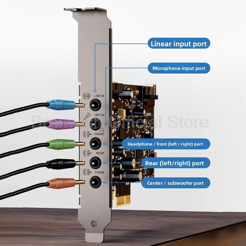 Sound Audigy PCIe Internal Sound Card 5.1 Surround Sound High Resolution 24-bit 192kHz Gaming Audio