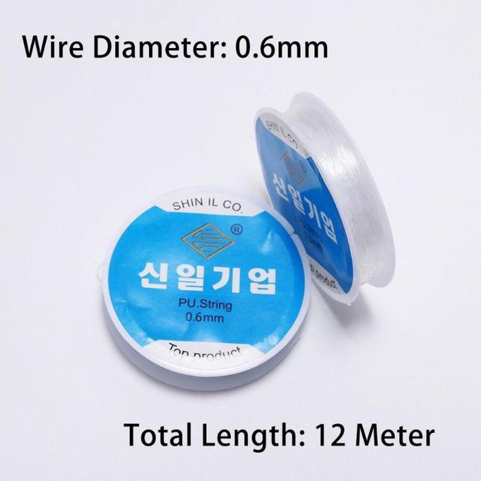 Benang Elastis Transparan 0,5-1,0Mm Bahan Craft Gelang Kalung Manik2