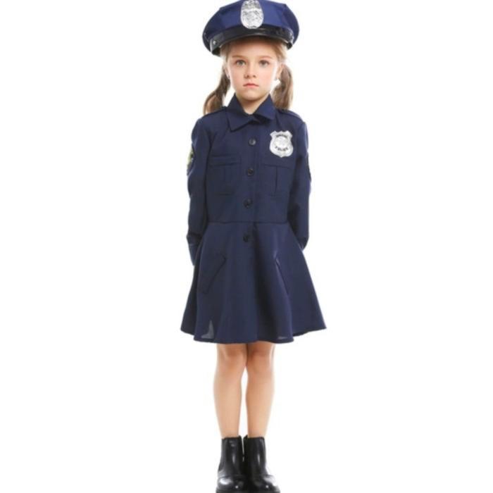kostum polwan baju polisi anak perempuan police officer costume