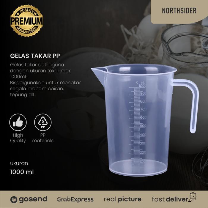 Gelas takar ukur plastik 1 liter Measuring jug 1000ml