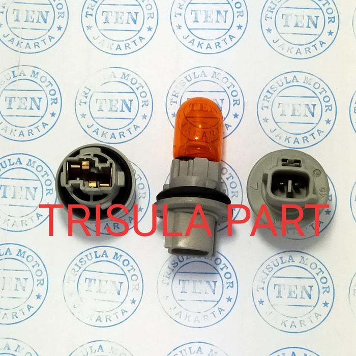 KONEKTOR/RUMAH LAMPU SEIN DEPAN+BOHLAM ORISINIL,AVANZ/AGYA/INNOVA REBN