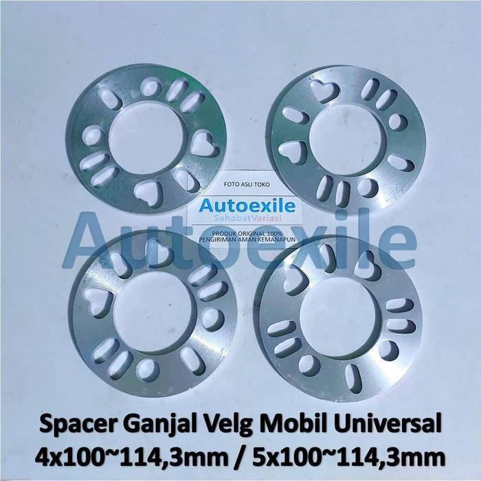 Spacer Spiser Ganjal Ban Velg Mobil Universal Untuk Pcd 4X100 4X108 4X114.3 5X100 5X105 5X108 5X110