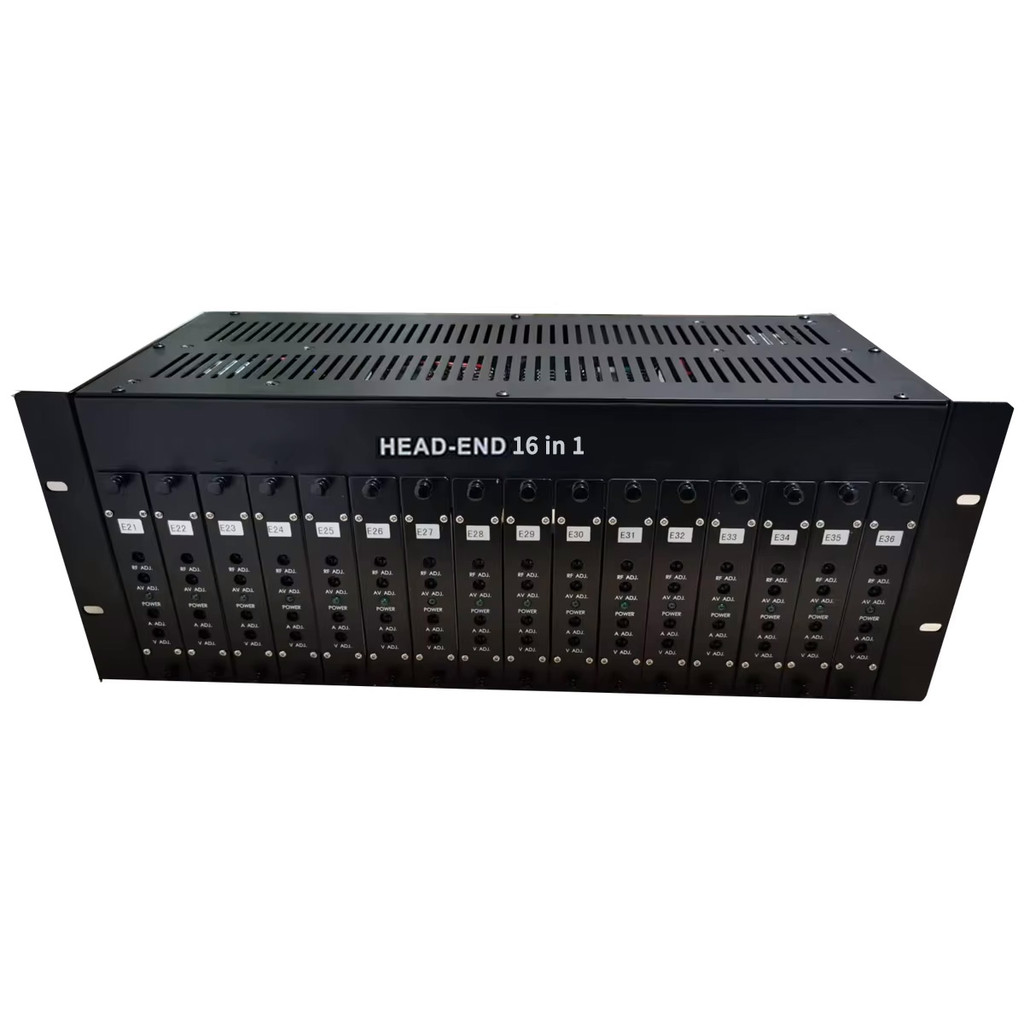 DISKON 16-channel black AV to analog adjacent-channel modulator PAL-BG catv modulator, PAL-DK rf TV 